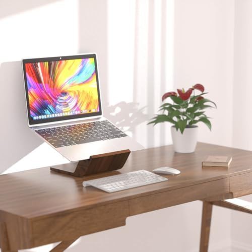 Walnut Wooden Ergonomic Laptop Riser — photo 5