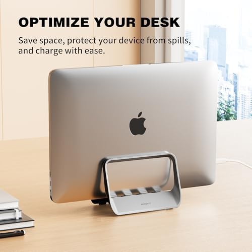 Gray Gravity Locking Vertical Laptop Stand — photo 4