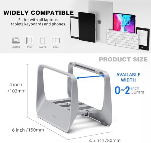 Gray Gravity Locking Vertical Laptop Stand — photo 5