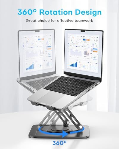 Adjustable computer stand with 360 rotating base — photo 3