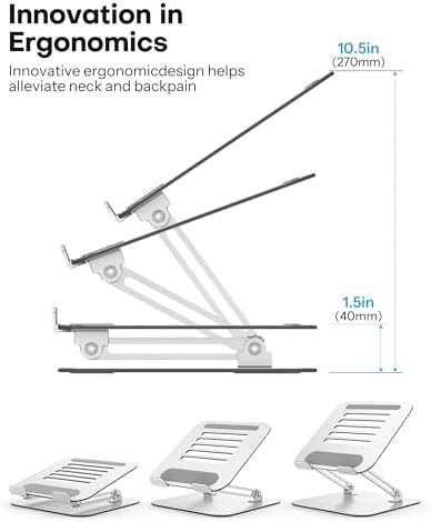 Adjustable metal foldable laptop riser — photo 3