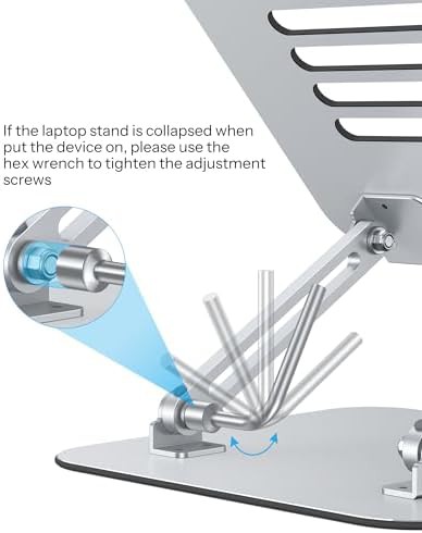 Adjustable metal foldable laptop riser — photo 4