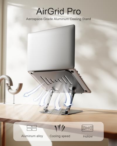 Adjustable aluminum laptop riser for 17 inch devices — photo 4