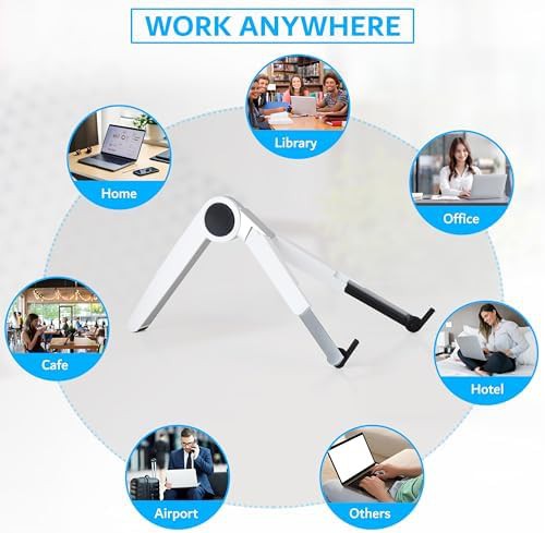 White Foldable Travel Laptop Stand — photo 4