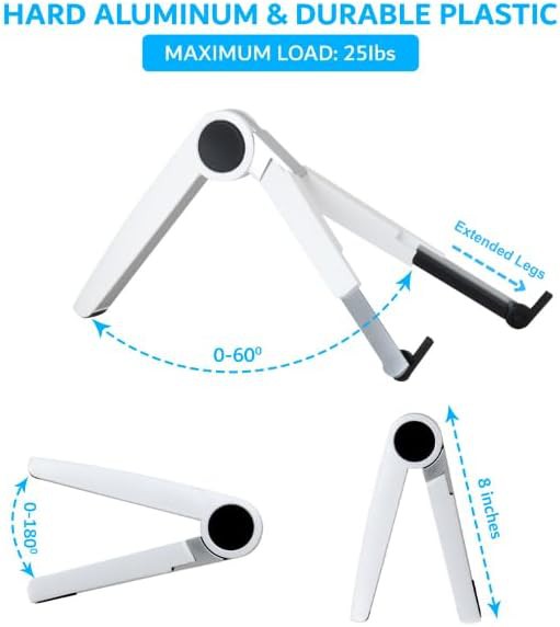 White Foldable Travel Laptop Stand — photo 5