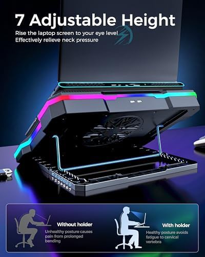 Gaming RGB cooler for heavy laptops — photo 4