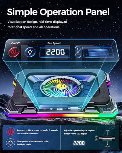 Gaming RGB cooler for heavy laptops — photo 5