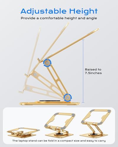 Gold foldable protable computer desk stand — photo 3
