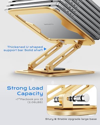 Gold foldable protable computer desk stand — photo 5