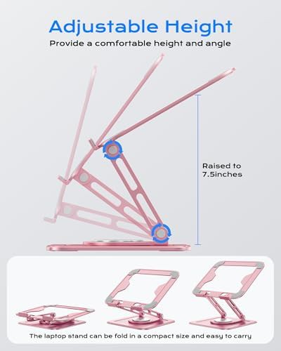Rotating base adjustable computer stand — photo 3