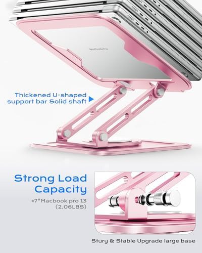 Rotating base adjustable computer stand — photo 5
