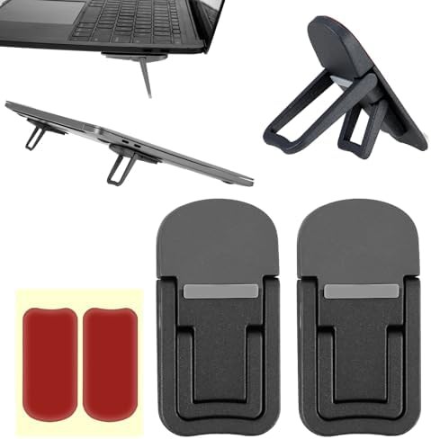 Invisible foldable travel laptop and keyboard riser