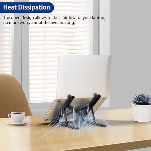 Black portable ergonomic laptop riser stand — photo 4