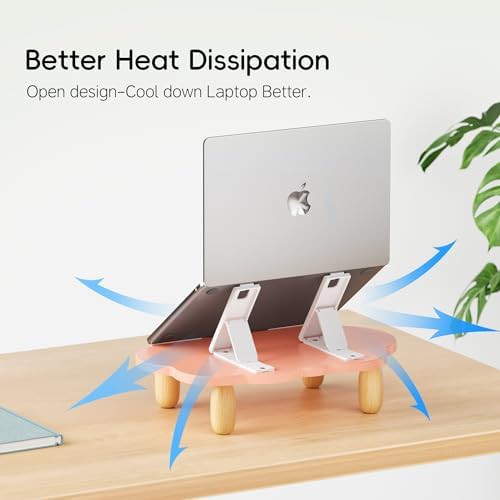 Pink Cloud Shaped Wood Laptop Riser — photo 4