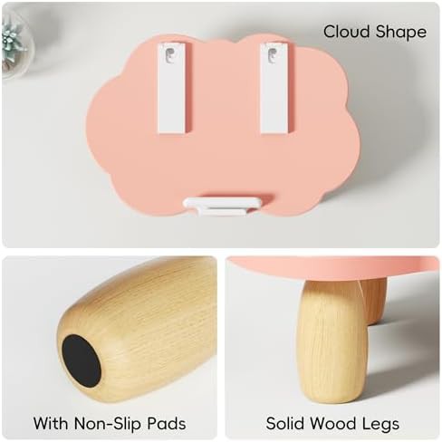 Pink Cloud Shaped Wood Laptop Riser — photo 5