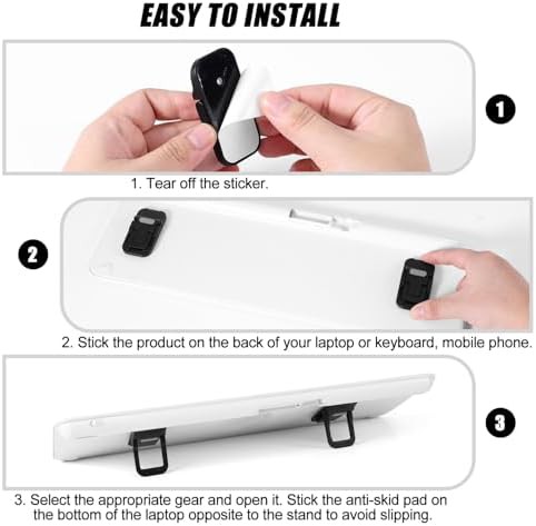 Black invisible mini keyboard riser feet — photo 4