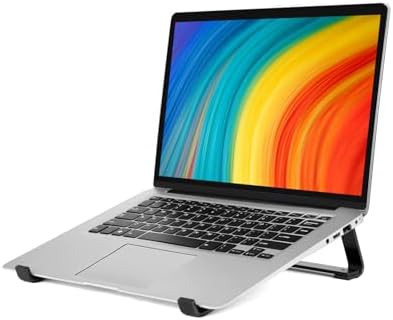 Blue Black Aluminum Ergonomic Laptop Riser