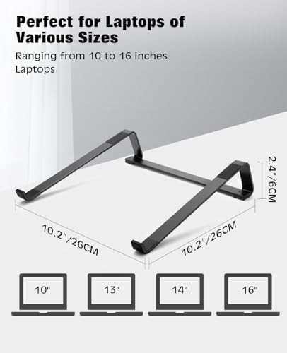 Blue Black Aluminum Ergonomic Laptop Riser — photo 4