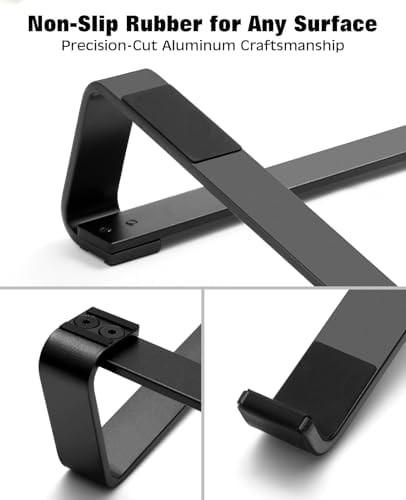 Blue Black Aluminum Ergonomic Laptop Riser — photo 5