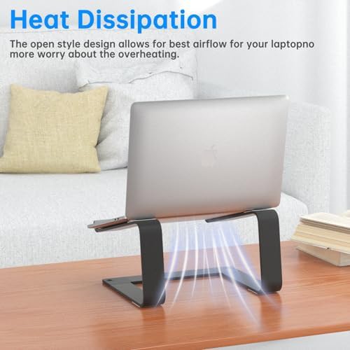Detachable aluminum laptop riser stand black — photo 4