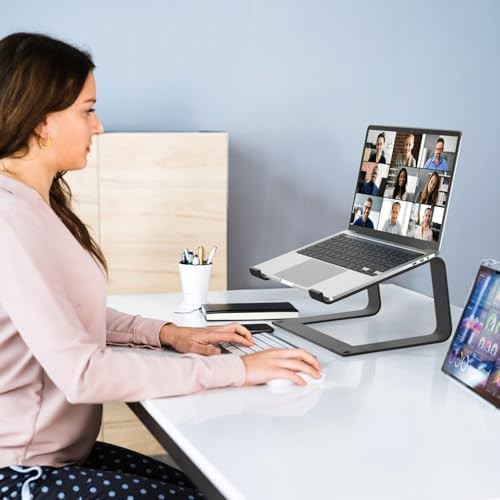 Detachable aluminum laptop riser stand black — photo 5