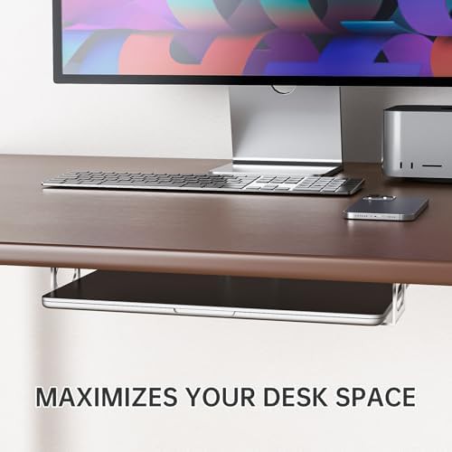 Clear acrylic under desk laptop mount — photo 4