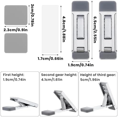 Silver mini portable keyboard and laptop riser — photo 4