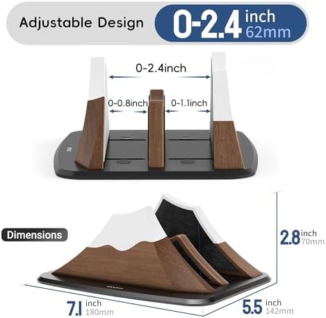 Dual Slot Walnut Peak Shaped Stand — photo 4