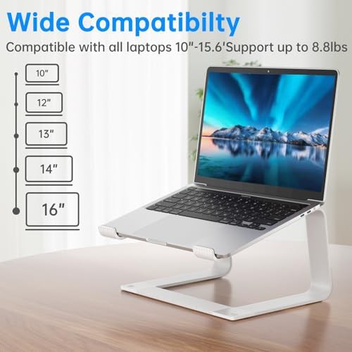 Portable metal notebook riser stand silver — photo 3