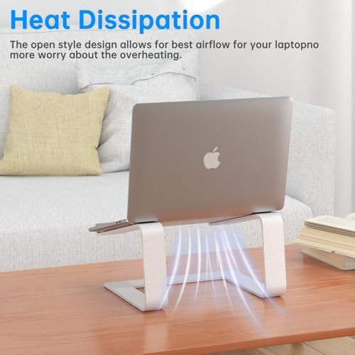 Portable metal notebook riser stand silver — photo 4