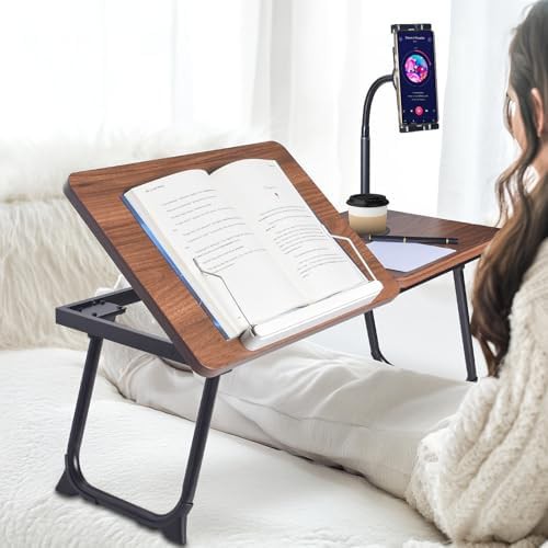 Foldable wood finish laptop desk — photo 4