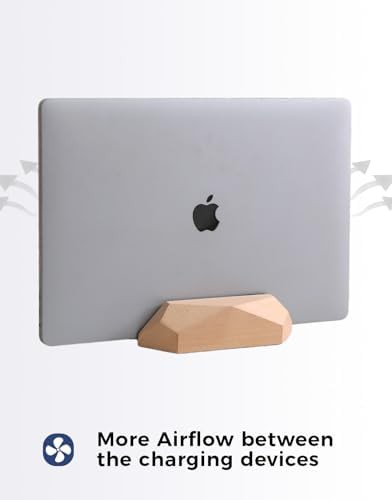 Wood vertical laptop desk dock — photo 5