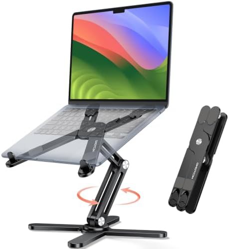 LA10 Rotating Foldable Desk Riser Black