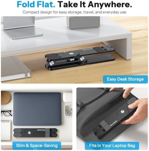 LA10 Rotating Foldable Desk Riser Black — photo 3