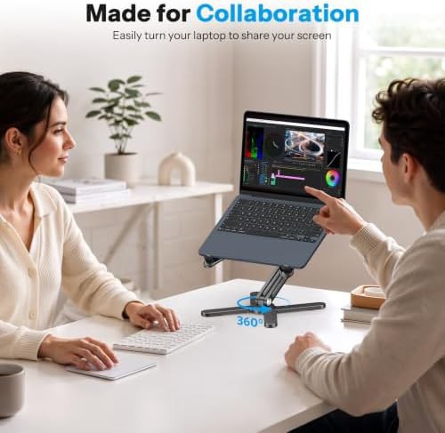 LA10 Rotating Foldable Desk Riser Black — photo 4