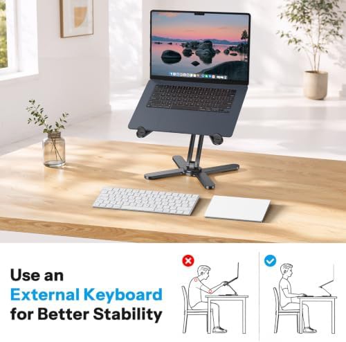 LA10 Rotating Foldable Desk Riser Black — photo 5