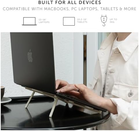 Ultra slim sandstone foldable laptop riser — photo 3
