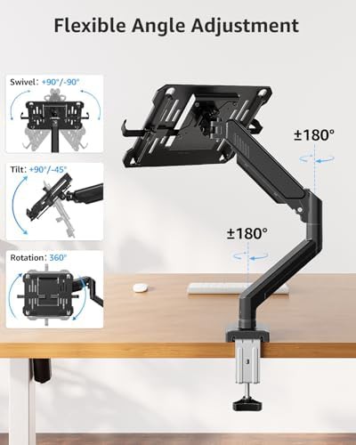 Adjustable Monitor and Laptop Arm with Clamp — photo 3