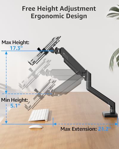 Adjustable Monitor and Laptop Arm with Clamp — photo 4