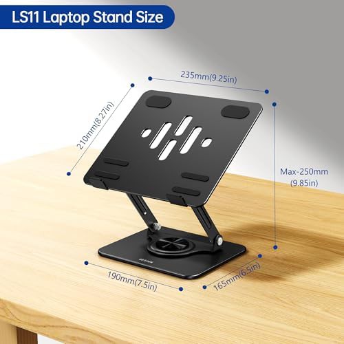 Black rotating foldable laptop stand 14 — photo 5