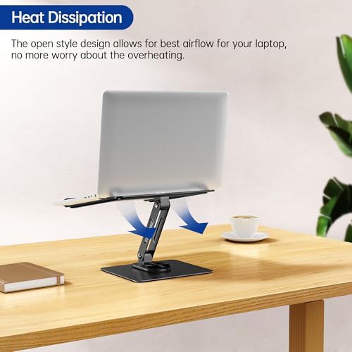 Black rotating computer riser notebook holder — photo 3