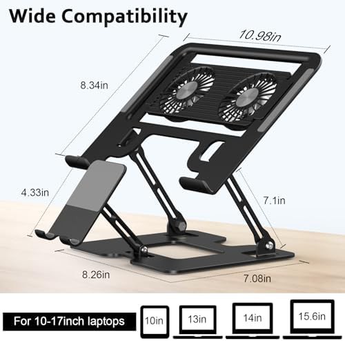 Black Metal Cooling Stand with Phone Holder — photo 5