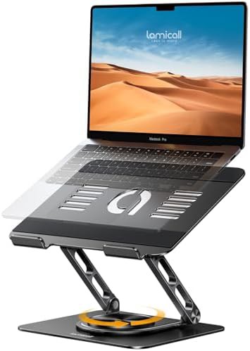 Aluminum rotating riser for desk use