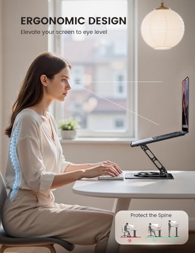 Aluminum rotating riser for desk use — photo 4