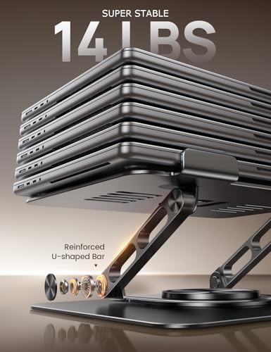 Aluminum rotating riser for desk use — photo 5
