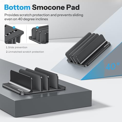 Three Slot Multiple Vertical Laptop Stand — photo 3