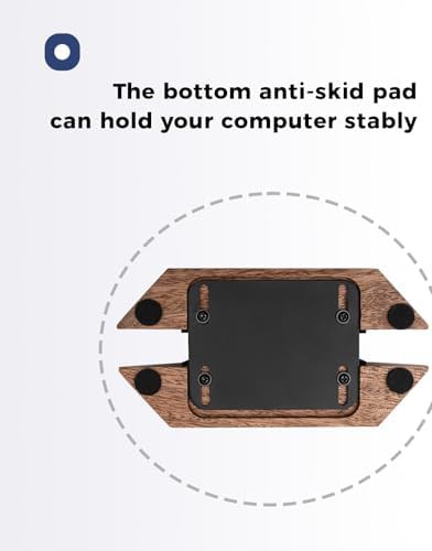 Adjustable wooden vertical laptop dock — photo 3