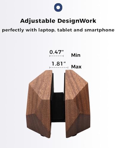 Adjustable wooden vertical laptop dock — photo 4