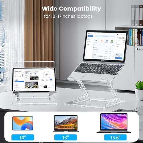 Portable Acrylic Ergonomic Laptop Riser — photo 3
