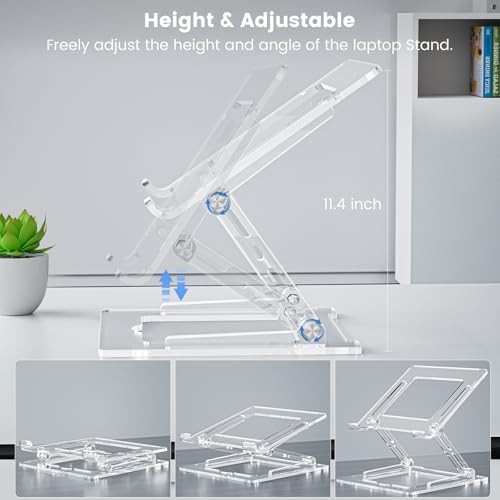 Portable Acrylic Ergonomic Laptop Riser — photo 4